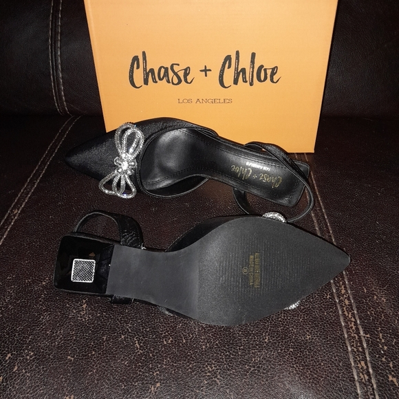 Chase + Chloe Slingback Pointed Toe Pump Size 8 - Picture 4 of 6